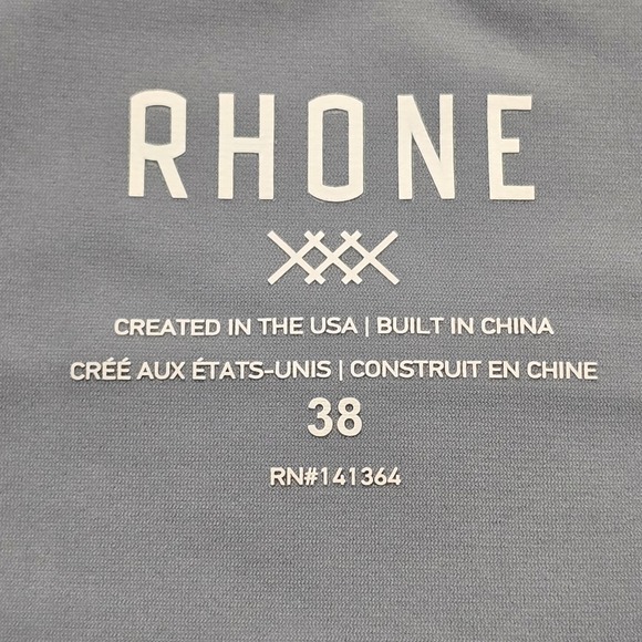 Rhone Shorts Mens 38 Gray Performance Stretch Chino 8 Inseam Lightweight Golf - Picture 7 of 10